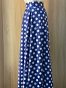 Classic white shirt and a white big polka dot skirt & abaya set    