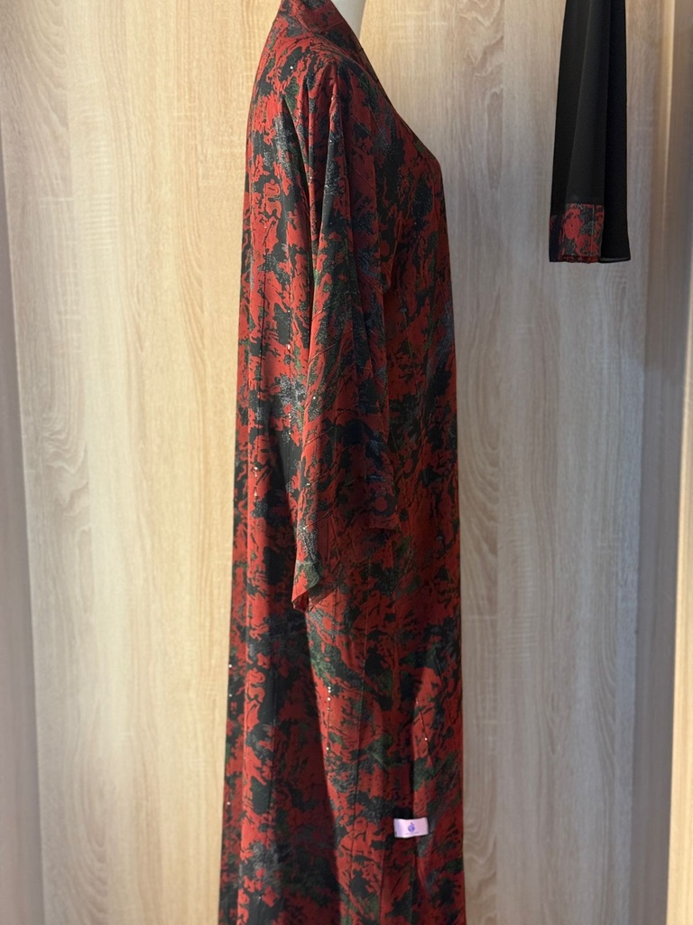 Luxury Printed Abaya - Soft Flow Fabric