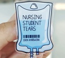 Nursing student tears ID Badge