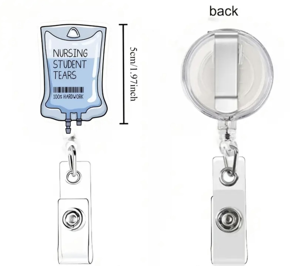 Nursing student tears ID Badge