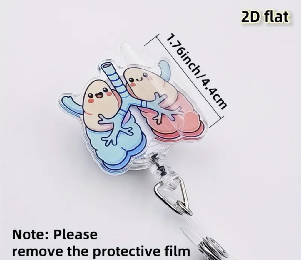 Lungs cartoon ID Badge  
