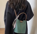 Retro Green Crossbody Bag  