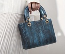 Snake print leather shoulder Bag 