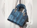 Snake print leather shoulder Bag 