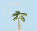 Beaded palm tree bag charm