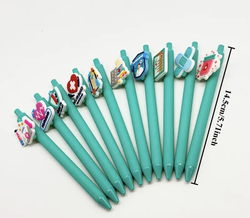 Themed medical fun black inked pen  