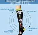 Medical themed compression socks