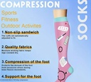 Medical themed compression socks