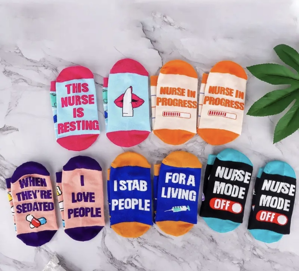 Medical themed ankle socks 