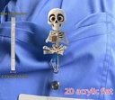 Coffee drinking skeleton ID Badge  