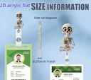 Coffee drinking skeleton ID Badge  