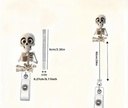 Coffee drinking skeleton ID Badge  