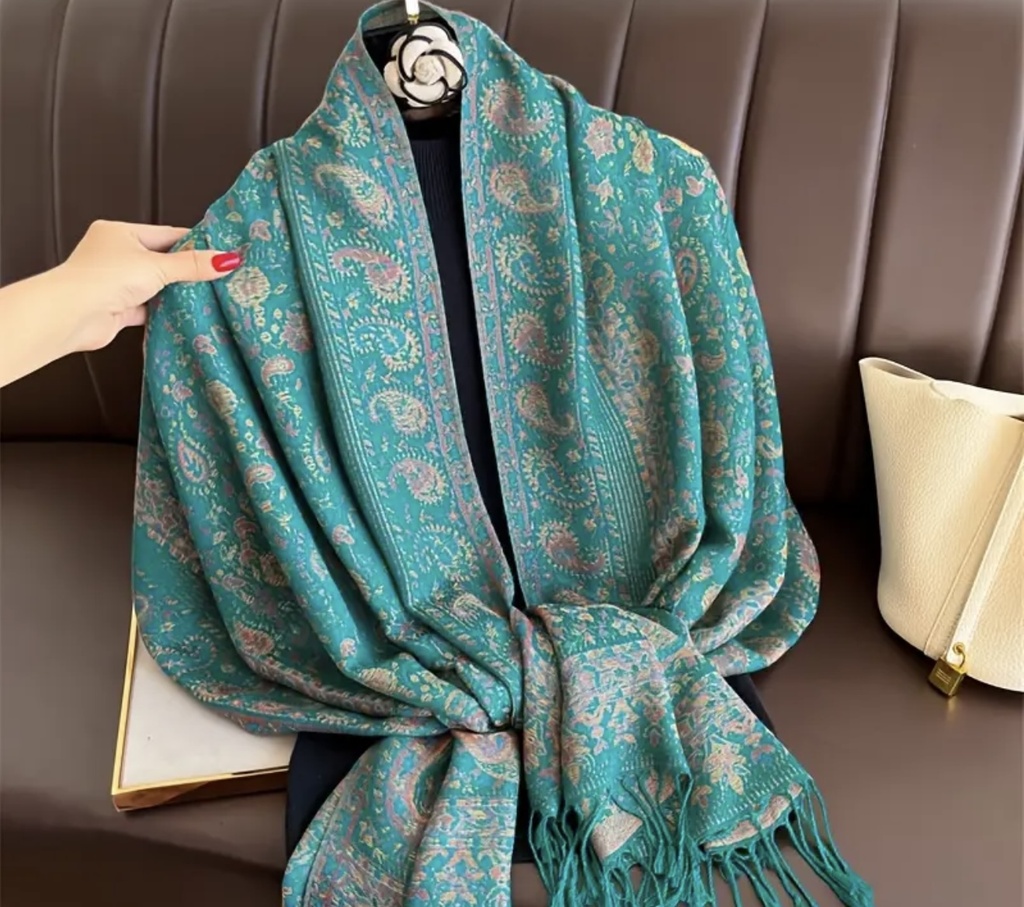 Boho paisley shawl 