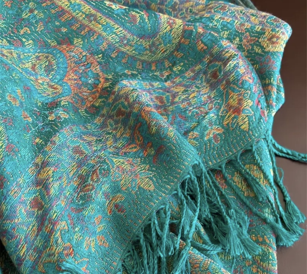 Boho paisley shawl 