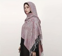 Pink cashew design shawl