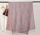 Pink cashew design shawl