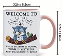 Cute owl night shift nurse ceramic mug