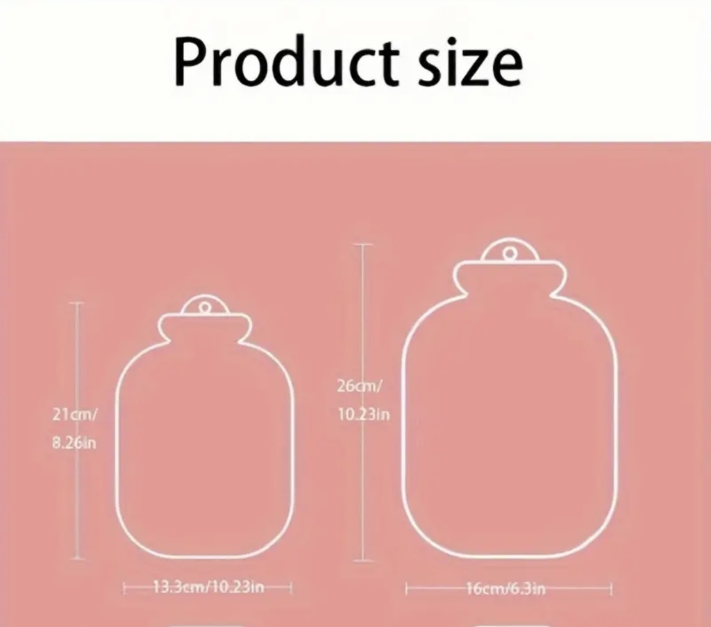 Cozy hot water Bottle with flower soft fabric cover