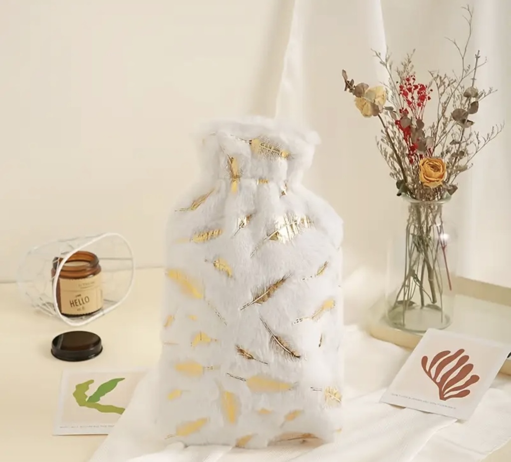 Golden feathers hot water Bottle 