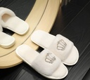 Rhinestones crown fluffy Slippers 
