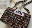 Luxury black Tweed Crossbody Bag 