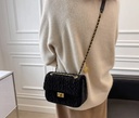 Luxury black corduroy camellia flower Crossbody Bag  