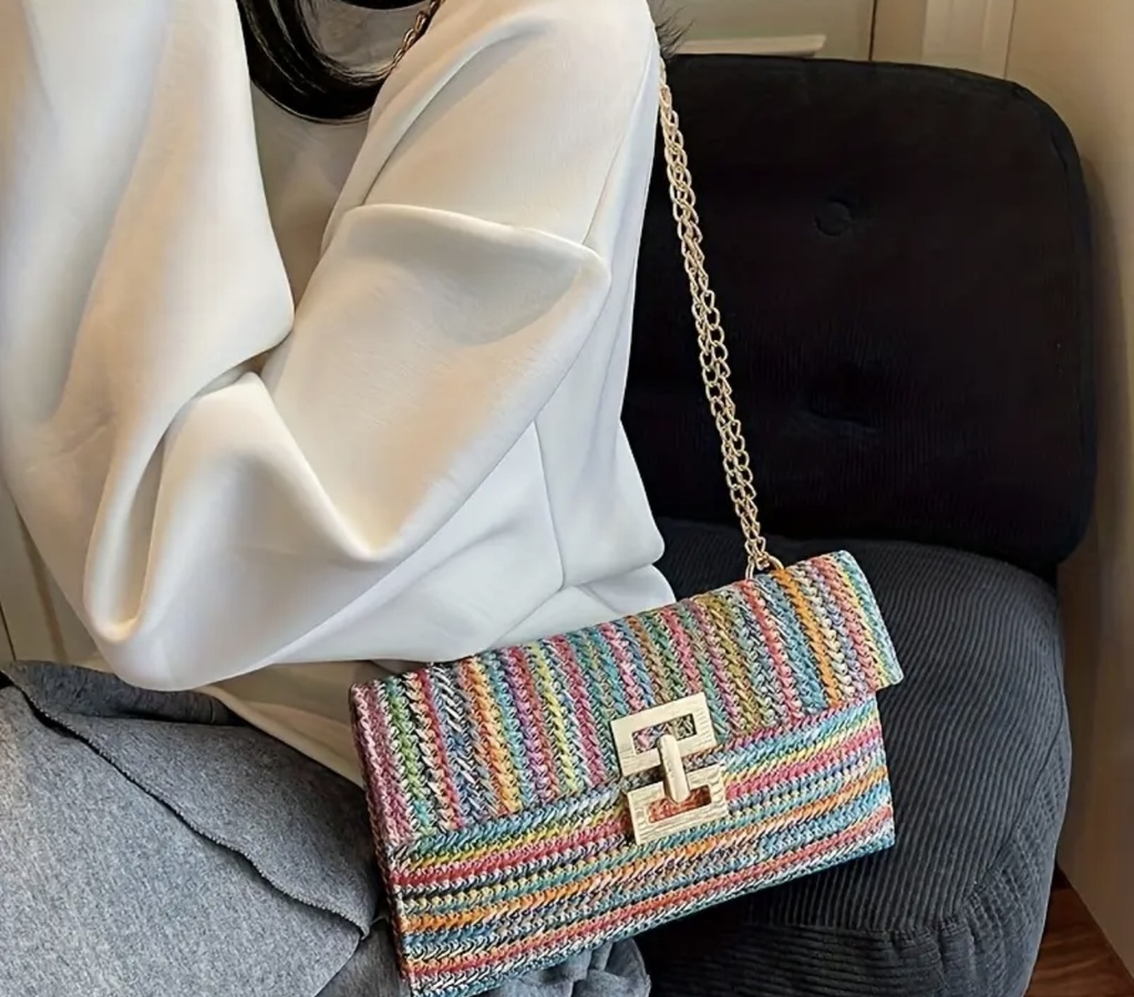 Perfect colorful woven Crossbody Bag  