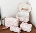 Pink bows & hearts quilted bag set