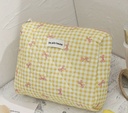 Delicate bows Yellow quilted bag three pieces set 