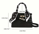 Mini crocodile pattern square Crossbody Bag 