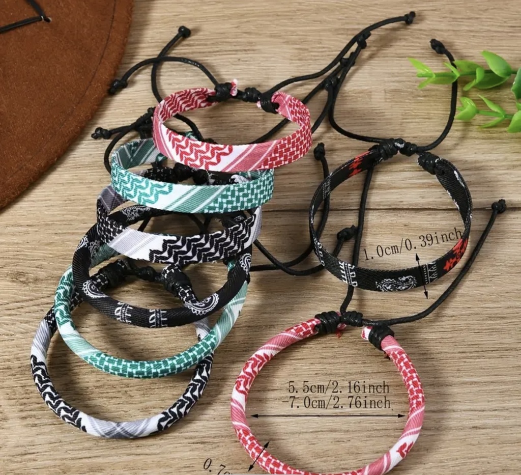 Arabic scarf handmade braided Bracelet  