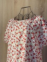 Red roses fine print patient gown