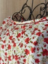 Red roses fine print patient gown