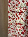 Red roses fine print patient gown