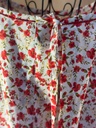 Red roses fine print patient gown