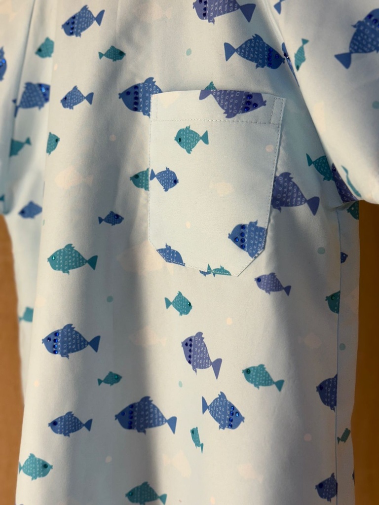 BLUE FISH Patient Gown 