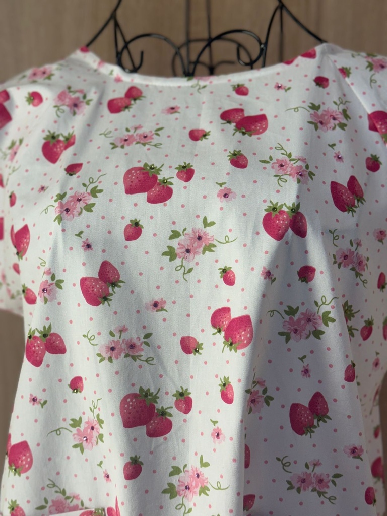 Strawberry Design Patient Gown 