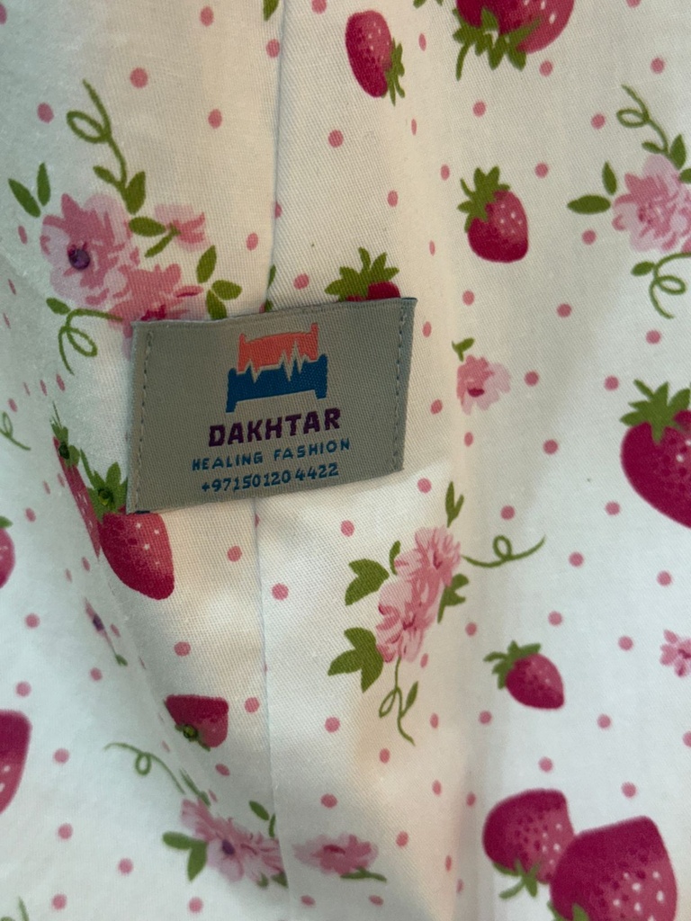 Strawberry Design Patient Gown 