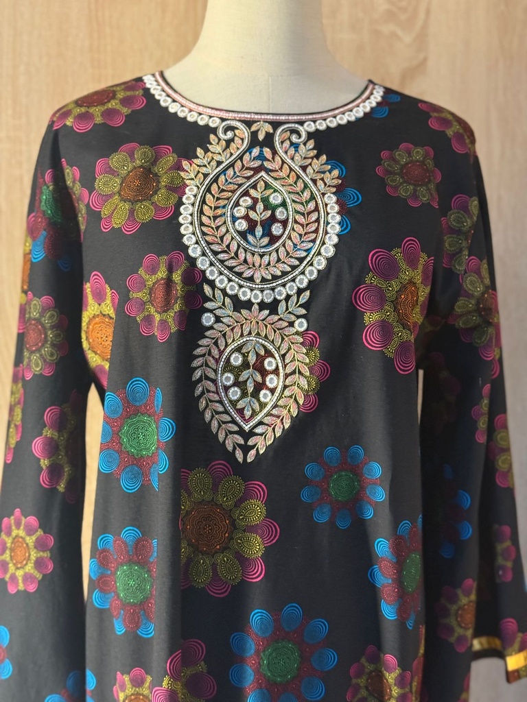 Floral Design Patient Gown