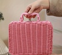 Woven basket gift bag