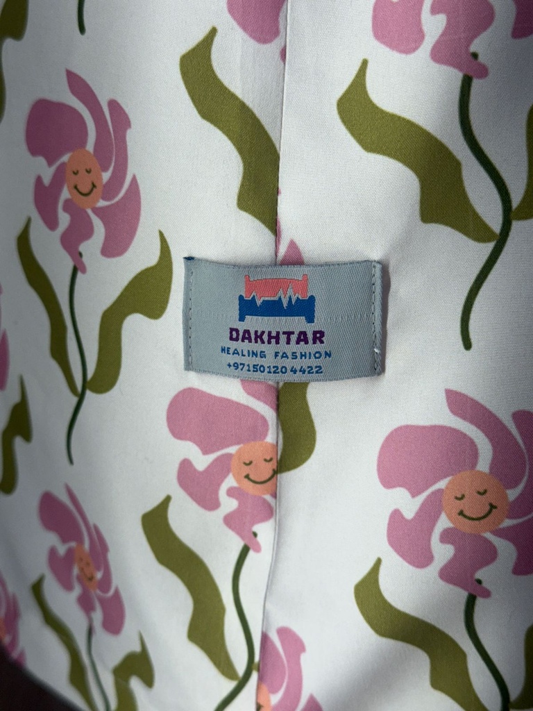 Smiley Flower Patient Gown  