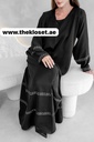 Elegantly Embellished Sequin Black Abaya