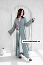 Stylish Rose-Embroidered Abaya 