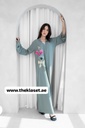 Stylish Rose-Embroidered Abaya 