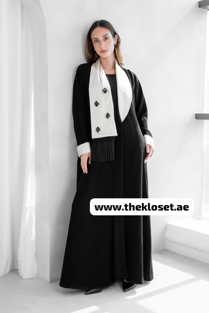Modern tuxedo style Abaya 