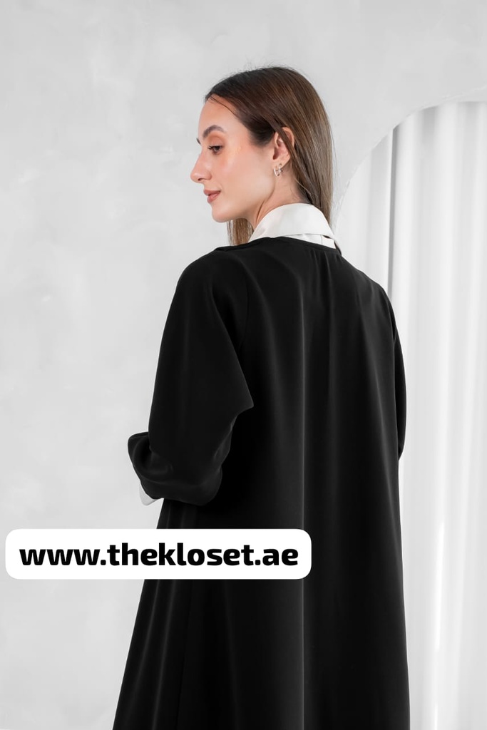 Modern tuxedo style Abaya 