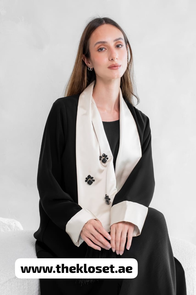 Modern tuxedo style Abaya 
