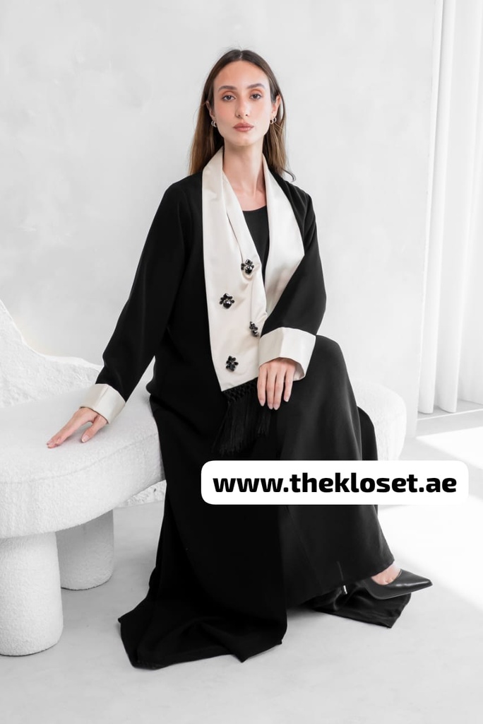 Modern tuxedo style Abaya 