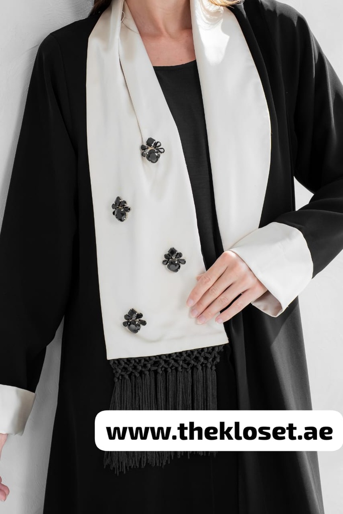 Modern tuxedo style Abaya 