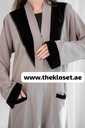 Khaki Simple Abaya With Two Pocket Front Design